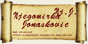 Njegomirka Jonašković vizit kartica